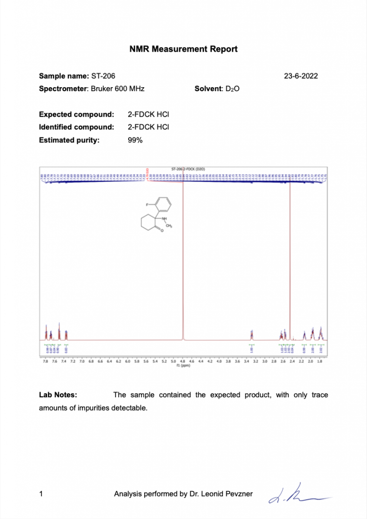 2-FDCK NMR Result
