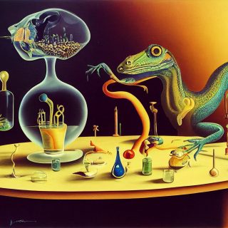 LittleBabyJebus a magical laboratory with a lizard on the table 7361123f 60fd 4db9 b31e 24bec7777e80
