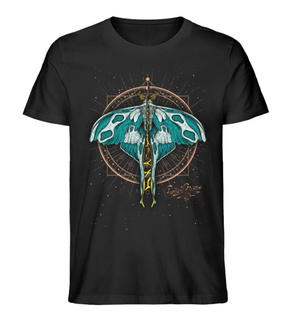 Psychedelic Moth T-Shirt - Men Premium Organic Shirt-16