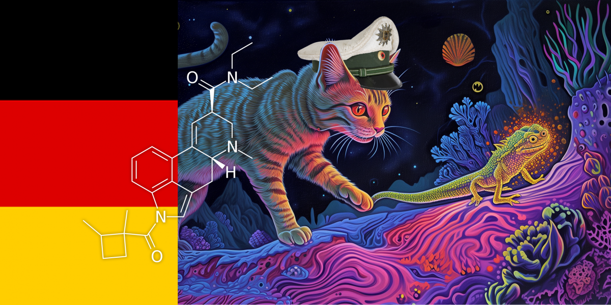 Littlebabyjebus psychedelische kunst een kat die een hagedis achtervolgt ar 126 ad1abc92 f390 420a a5eb b62d730b3addd 1